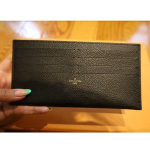 Louis Vuitton Felicie Insert Leather Wallet Black